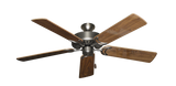 Dixie Belle traditional ceiling fan in Satin Steel with 52 inch Walnut Gloss blades