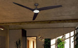 72 inch Evolution Ceiling Fan with Light by Tropos Air - Matte Black