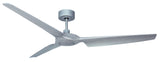 Astra Three-Bladed Ceiling Fan in Brushed Nickel