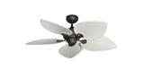 42 inch Bombay Ceiling Fan Oil Rubbed Bronze Finish - Pure White Leaf Blades