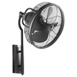 Veranda 13 inch Indoor/Outdoor Wall Fan by Quorum - Matte Blacck