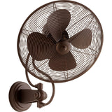 Piazza 14 inch Indoor/Outdoor Wall Fan by Quorum - Oiled Bronze