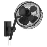 Cyprus 13 inch Indoor/Outdoor Wall Fan by Quorum - Matte Black