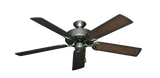 Dixie Belle traditional ceiling fan in Brushed Nickel with 52 inch Distressed Hickory Blades