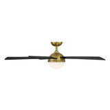 54 inch Eclipse Ceiling Fan by WAC Smart Fans - Soft Brass and Matte Black