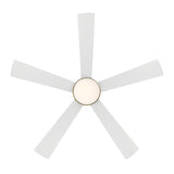 54 inch Eclipse Ceiling Fan by WAC Smart Fans - Soft Brass and Matte White