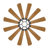 65 inch Windmill Ceiling Fan by WAC Lighting - Matte Black and Distressed Koa