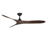 70 inch Malibu Ceiling Fan by WAC Lighting - Matte Black and Dark Walnut