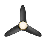 38 inch Loft Ceiling Fan by WAC Lighting - Soft Brass and Matte Black