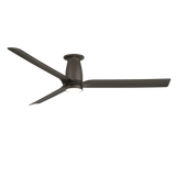 52 inch Smooth Flush Ceiling Fan in Bronze with LED Light