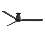 52 inch Smooth Flush Ceiling Fan in Matte Black