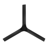 52 inch Smooth Flush Ceiling Fan in Matte Black shown from below