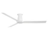 52 inch Smooth Flush Ceiling Fan in Matte White