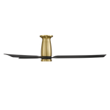 52 inch Smooth Flush Ceiling Fan with LED Light by Modern Forms - Soft Brass and Matte Black