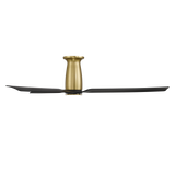52 inch Smooth Flush Ceiling Fan with LED Light by Modern Forms - Soft Brass and Matte Black