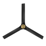 52 inch Smooth Flush Ceiling Fan with LED Light by Modern Forms - Soft Brass and Matte Black