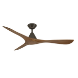 60 inch Carve Ceiling Fan by Modern Forms - Bronze and Distressed Koa