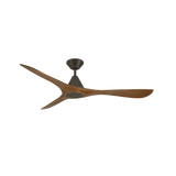 60 inch Carve Ceiling Fan by Modern Forms - Bronze and Distressed Koa