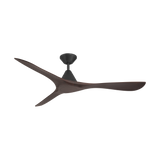 60 inch Carve Ceiling Fan by Modern Forms - Matte Black and Dark Walnut