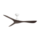 60 inch Carve Ceiling Fan by Modern Forms - Matte White and Dark Walnut