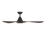 60 inch Carve Ceiling Fan with LED Light by Modern Forms - Matte Black with Dark Walnut