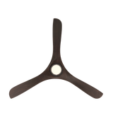 60 inch Carve Ceiling Fan with LED Light by Modern Forms - Matte Black with Dark Walnut