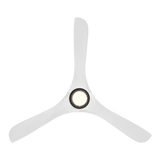 60 inch Carve Ceiling Fan with LED Light by Modern Forms - Matte Black with Matte White Blades