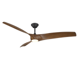 72 inch Zephyr Luminaire Ceiling Fan by Modern Forms - Matte Black with Distressed Koa Blades