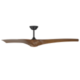 72 inch Zephyr Luminaire Ceiling Fan by Modern Forms - Matte Black with Distressed Koa Blades