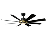 60 inch Aura Smart Fan by Modern Forms - Matte Black and Soft Brass