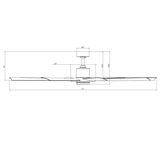 72 inch Aura Smart Fan by Modern Forms - Matte Black and Soft Brass