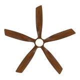 62 Inch Zephyr 5 by Modern Forms - Matte Black with Distressed Koa Blades