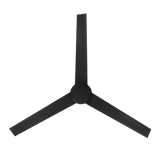 Bolo ceiling fan in Matte Black shown from below
