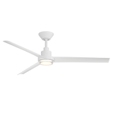 Bolo Ceiling Fan with LED Light in Matte White