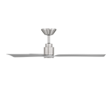 52 inch Smooth Ceiling Fan with LED Light by Modern Forms - Brushed Nickel and Silver