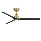 52 inch Smooth Ceiling Fan with LED Light by Modern Forms - Soft Brass and Matte Black