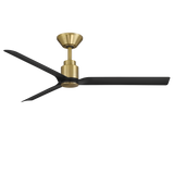 52 inch Smooth Ceiling Fan with LED Light by Modern Forms - Soft Brass and Matte Black