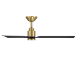 52 inch Smooth Ceiling Fan with LED Light by Modern Forms - Soft Brass and Matte Black