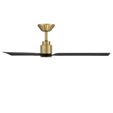 52 inch Smooth Ceiling Fan with LED Light by Modern Forms - Soft Brass and Matte Black