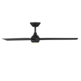 Pisces ceiling fan in Matte Black shown from side