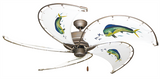 52 inch Raindance Ceiling Fan - Dolphin - Game Fish of the Florida Keys Custom Canvas Blades