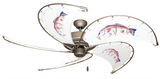 52 inch Raindance Ceiling Fan - Redfish - Game Fish of the Florida Keys Custom Canvas Blades
