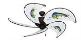 52 inch Raindance Ceiling Fan - Dolphin - Game Fish of the Florida Keys Custom Canvas Blades