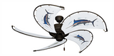 52 inch Raindance Ceiling Fan - Marlin - Game Fish of the Florida Keys Custom Canvas Blades