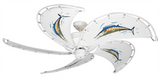 52 inch Raindance Ceiling Fan - Wahoo - Game Fish of the Florida Keys Custom Canvas Blades