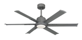 Titan II Ceiling Fan with 52 inch Sweep Aluminum Blades in Brushed Nickel with Light