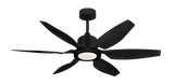 Titan II Ceiling Fan with 52 inch Sweep Resin Blades in Matte Black with Light