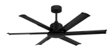 Titan II Ceiling Fan with 52 inch Sweep Aluminum Blades in Matte Black