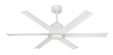 Titan II ceiling fan in Pure White with 52 inch sweep aluminum blades with LED light