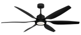 66 inch Titan II Large Ceiling Fan by TroposAir - Matte Black